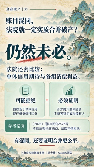 实质合并边界普法海报