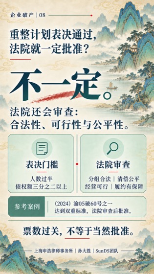 重整计划批准普法海报