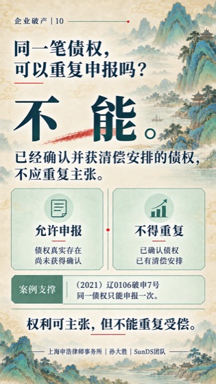 避免重复受偿普法海报