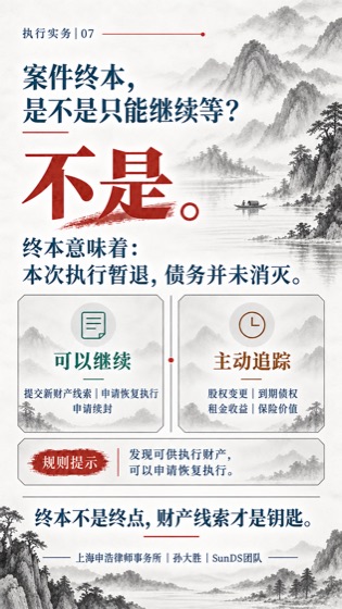 终本与恢复执行普法海报
