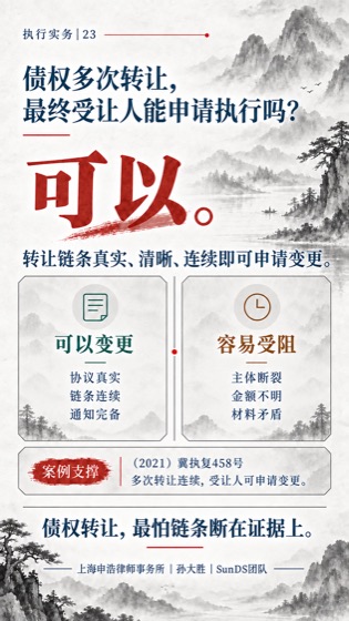 债权多次转让普法海报