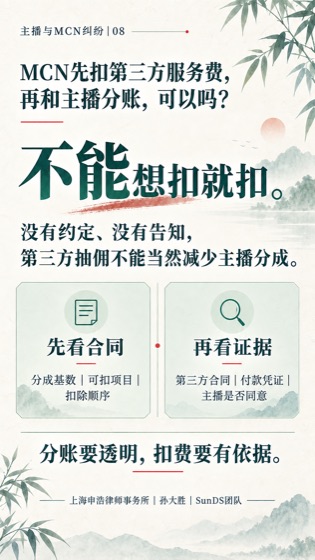 第三方扣费普法海报